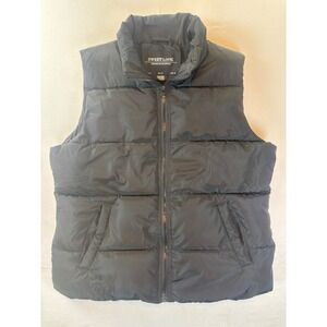 Sweet Look Black Puffer Vest Fleece Lined Quilted Full Zip SL-VEST-5006 XL